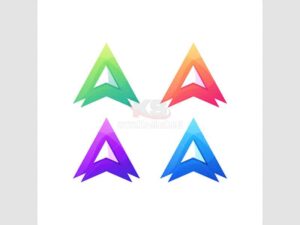 Logo chữ A với 4 màu sắc tuyệt đẹp - KS663