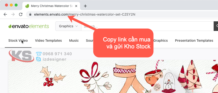 Tìm và gửi link cần Download Envato Elements