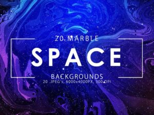 20 Space Marble Backgrounds - KS711