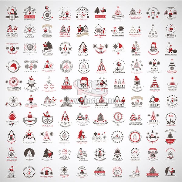 100 Vector Logo Christmas icons tuyệt đẹp - KS872