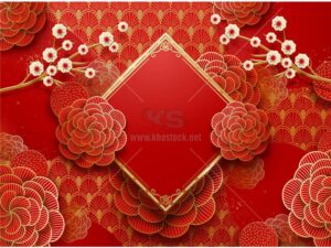 Background Tết tuyệt đẹp rực đỏ - KS834