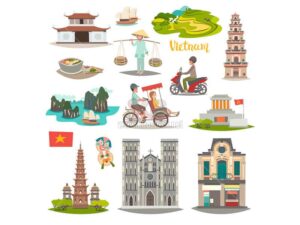 Vector minh họa du lịch Việt Nam - KS863