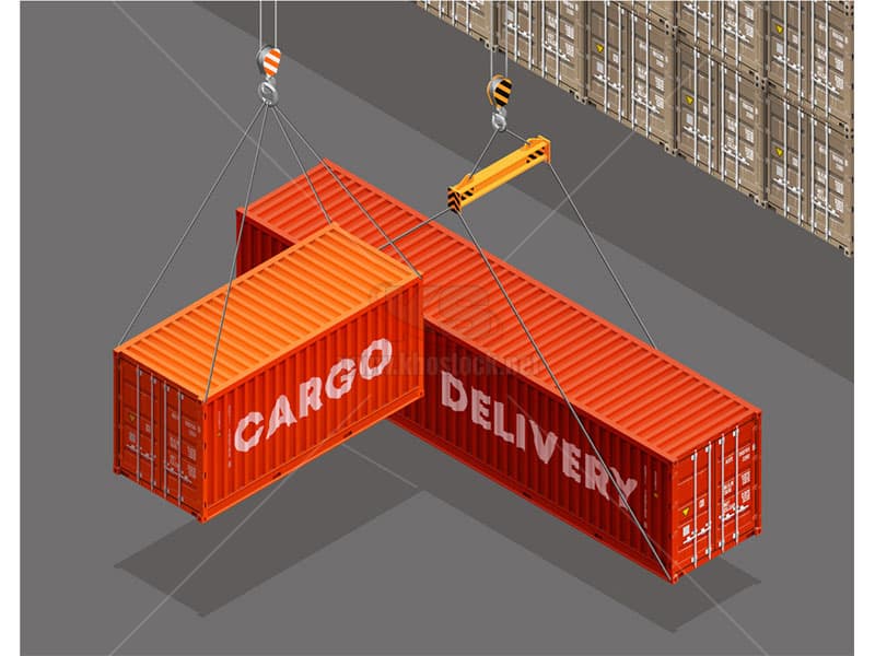 Vector Cẩu Container tại Bến Cảng - KS962