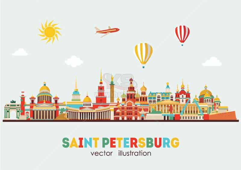 Vector du lịch Saint Petersburg - KS1199