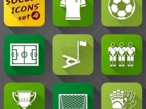 Icons bóng đá phong cách phẳng miễn phí - KS1434