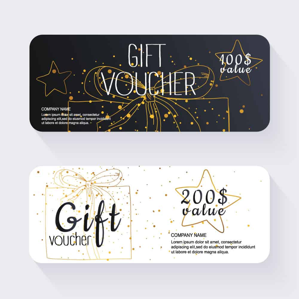 Gift Voucher Vector hiện đại tuyệt đẹp - KS1557