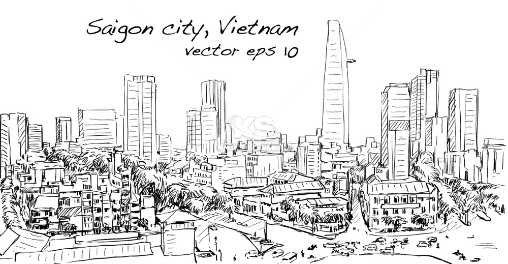 Hồ Chí Minh đen trắng Vector - KS1689