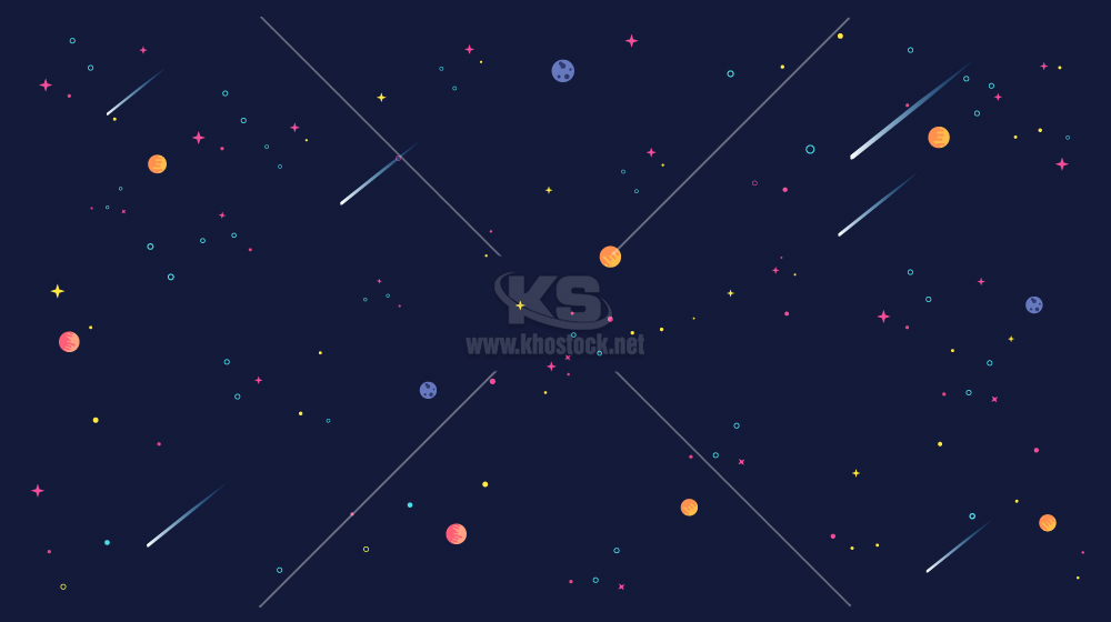 Background Bầu Trời Sao Băng Vector - KS1712