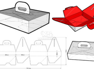 Mô hình hộp Pizza giấy Vector - KS1753