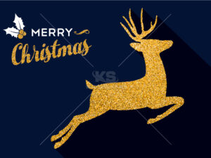 Tuần Lộc Vàng Merry Christmas - KS1836