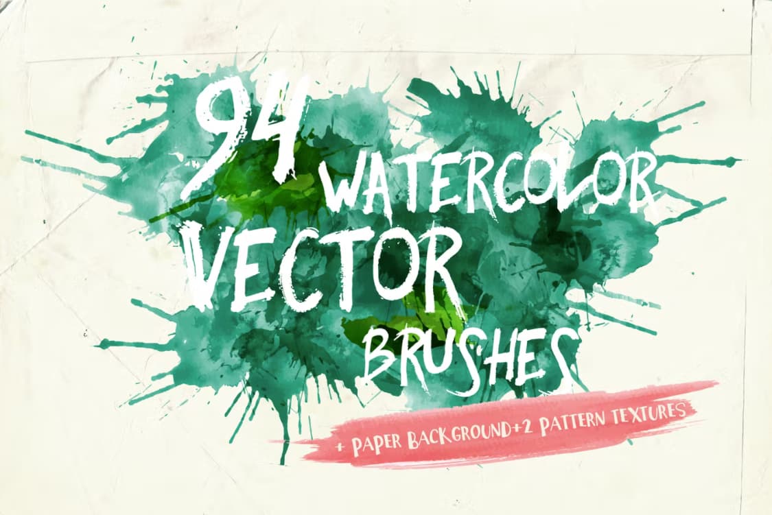 94 Brush Watercolor illustrator tuyệt đẹp - KS2969