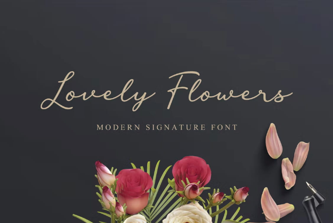 Font Chữ Lovely Flowers tuyệt đẹp - KS2820