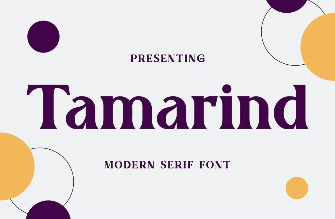 Font Chữ Tamarind hiện đại tuyệt đẹp - KS2818