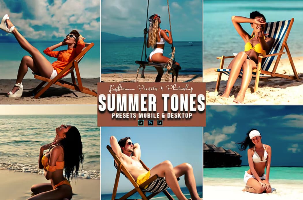 Summer Tones Photoshop Action & Lightrom Presets - KS2923