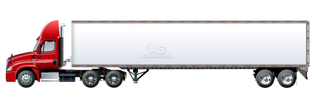 Vector xe tải trên nền trắng - KS3340